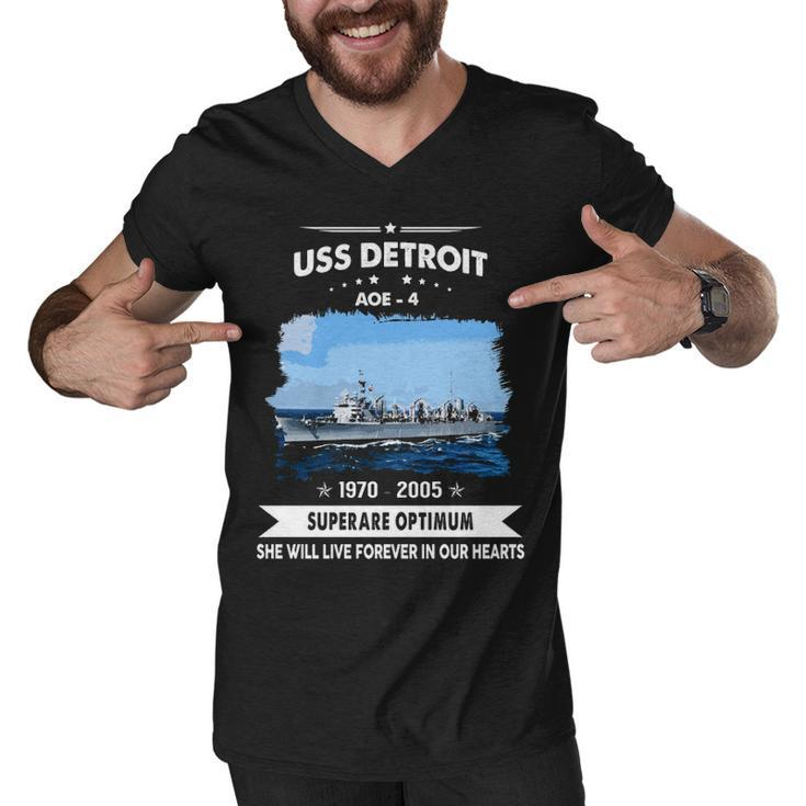 Uss Detroit Aoe  Men V-Neck Tshirt