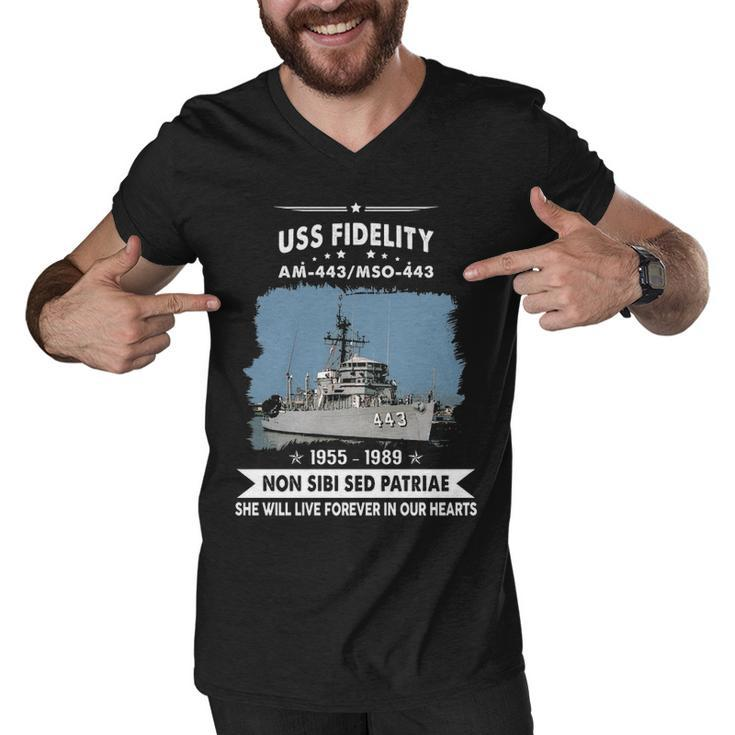Uss Fidelity Mso  Men V-Neck Tshirt