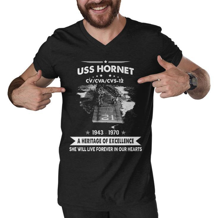 Uss Hornet Cv  V4 Men V-Neck Tshirt