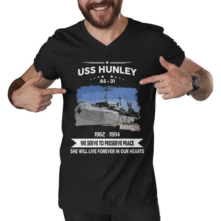 Uss Hunley As  Men V-Neck Tshirt