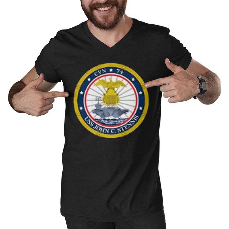 Uss John C Stennis Cvn 74 Cvn Men V-Neck Tshirt