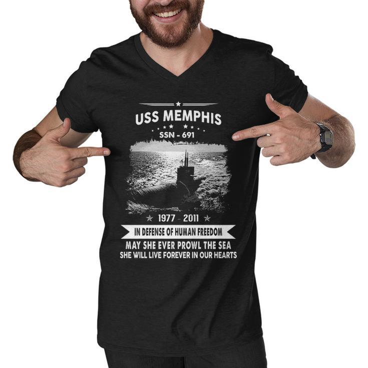 Uss Memphis Ssn  Men V-Neck Tshirt