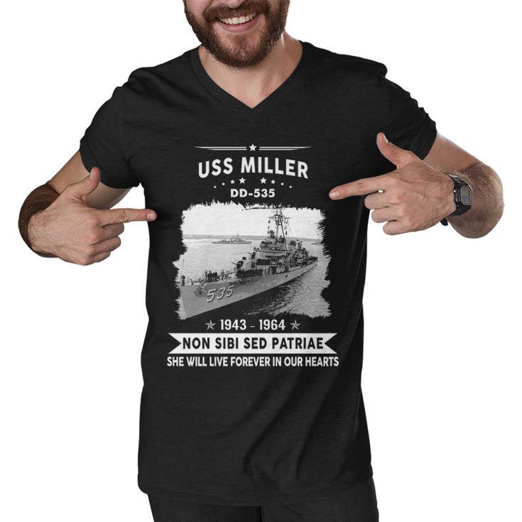 Uss Miller Dd  Men V-Neck Tshirt