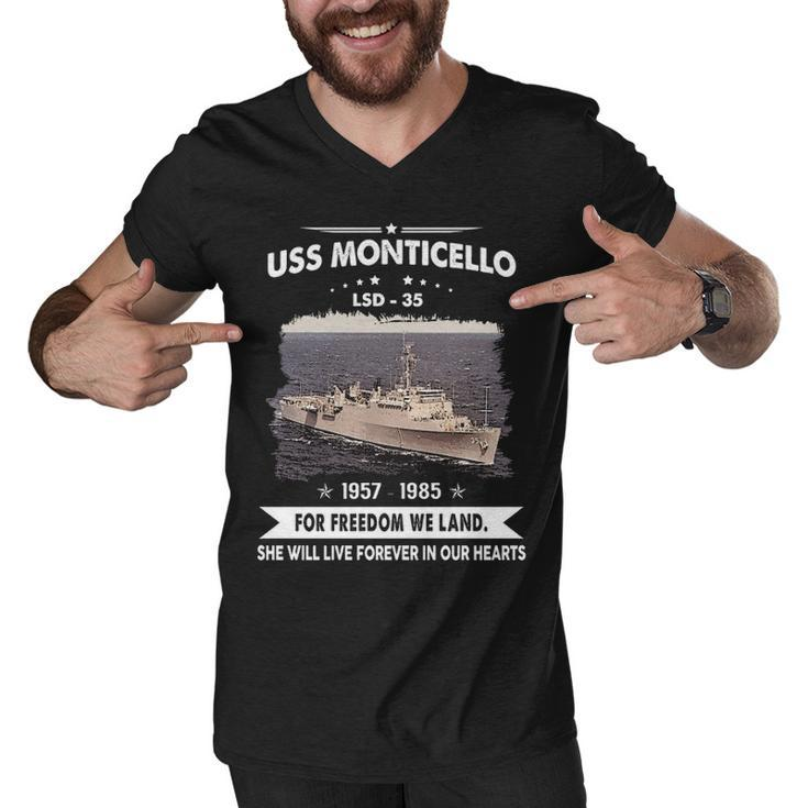 Uss Monticello Lsd  Men V-Neck Tshirt