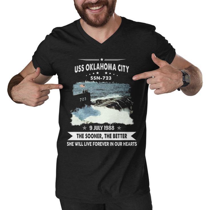 Uss Oklahoma City Ssn  Men V-Neck Tshirt