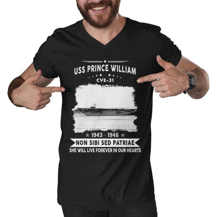 Uss Prince William Cve Men V-Neck Tshirt