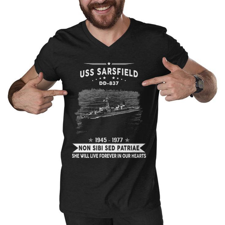 Uss Sarsfield Dd  Men V-Neck Tshirt
