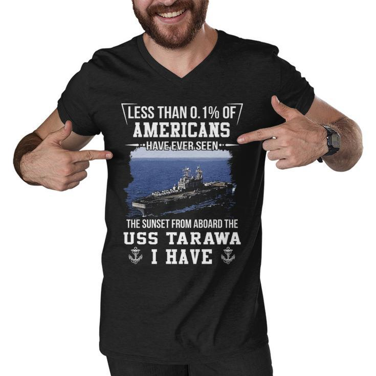 Uss Tarawa Lha 1 Sunset Men V-Neck Tshirt