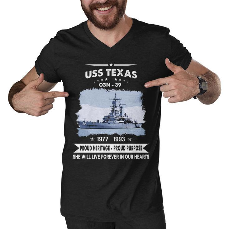 Uss Texas Cgn  Men V-Neck Tshirt
