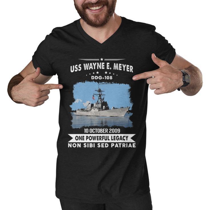 Uss Wayne E Meyer Ddg  Men V-Neck Tshirt