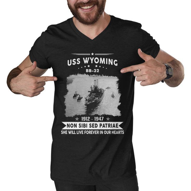 Uss Wyoming Bb  Men V-Neck Tshirt