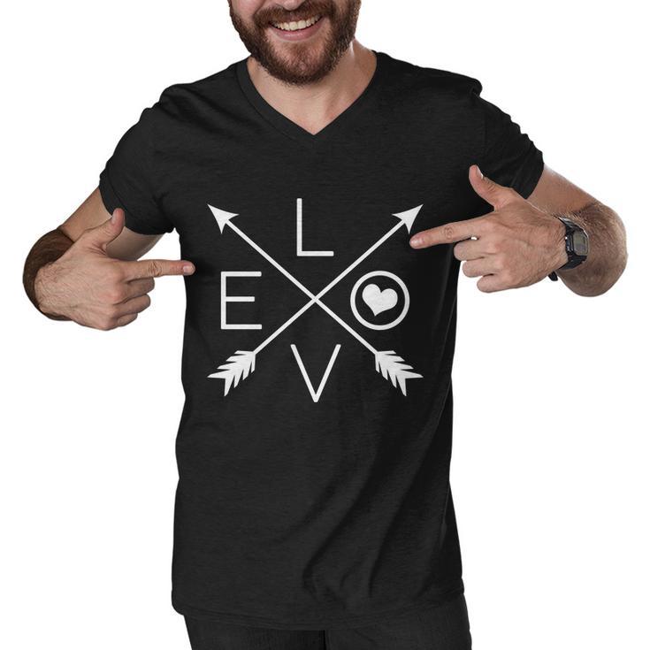 Valentines Day Love Arrows Men V-Neck Tshirt