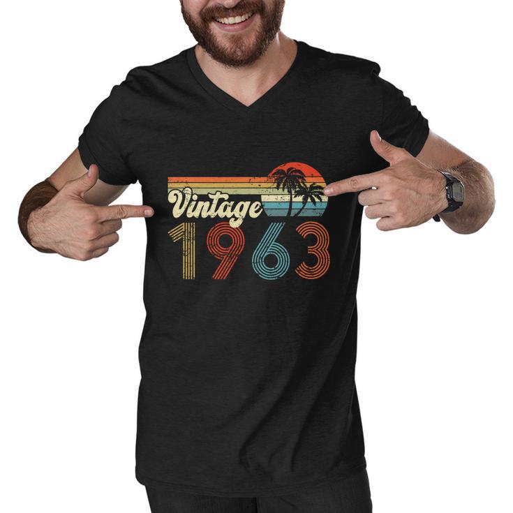 Vintage 1963 Made In 1963 59Rd Birthday Gift 59 Year Old Men V-Neck Tshirt