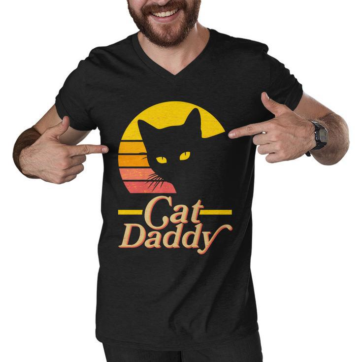 Vintage Cat Daddy Tshirt Men V-Neck Tshirt
