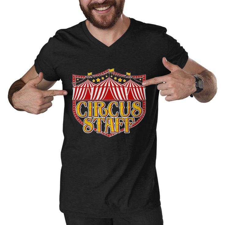 Vintage Circus Staff Carnival Tshirt Men V-Neck Tshirt