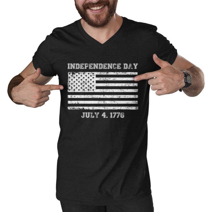 Vintage Independence Day  Men V-Neck Tshirt