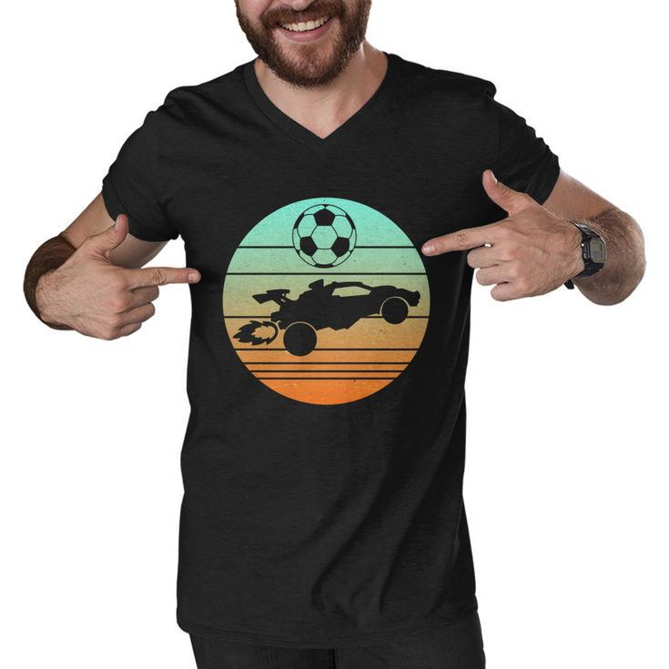 Vintage Rocket Rc Soccer Car League Gamer Men V-Neck Tshirt