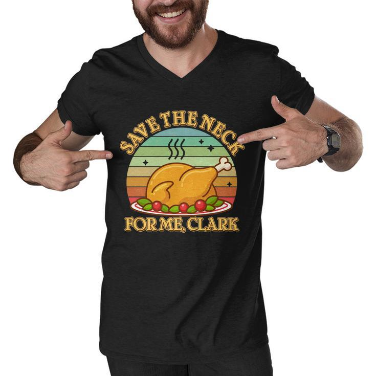 Vintage Save The Neck For Me Clark Christmas Men V-Neck Tshirt