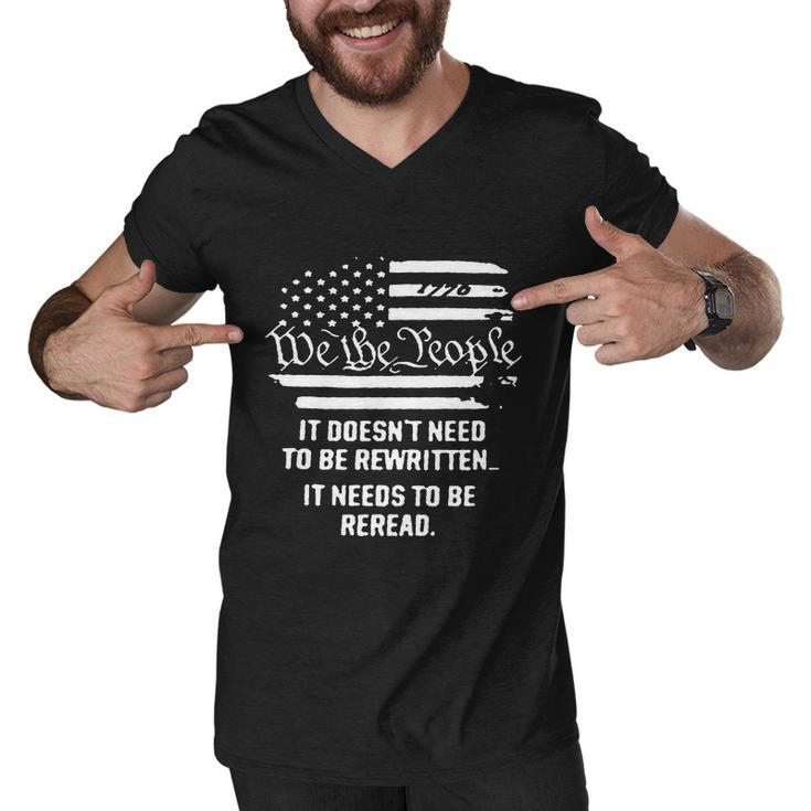 We The People 1776 4Th Of July Patriotic Shirt American Flag Independence Day Men V-Neck Tshirt
