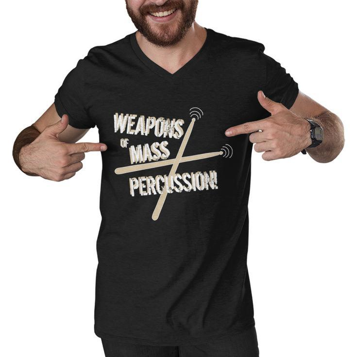 Weapons Of Mass Percussion Funny Drum Drummer Music Band Tshirt Men V-Neck Tshirt