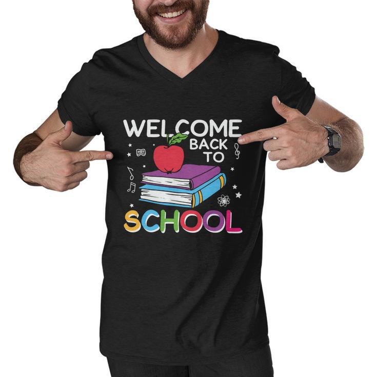 Welcome Back To School 1St Day 100 Days Of School Men V-Neck Tshirt
