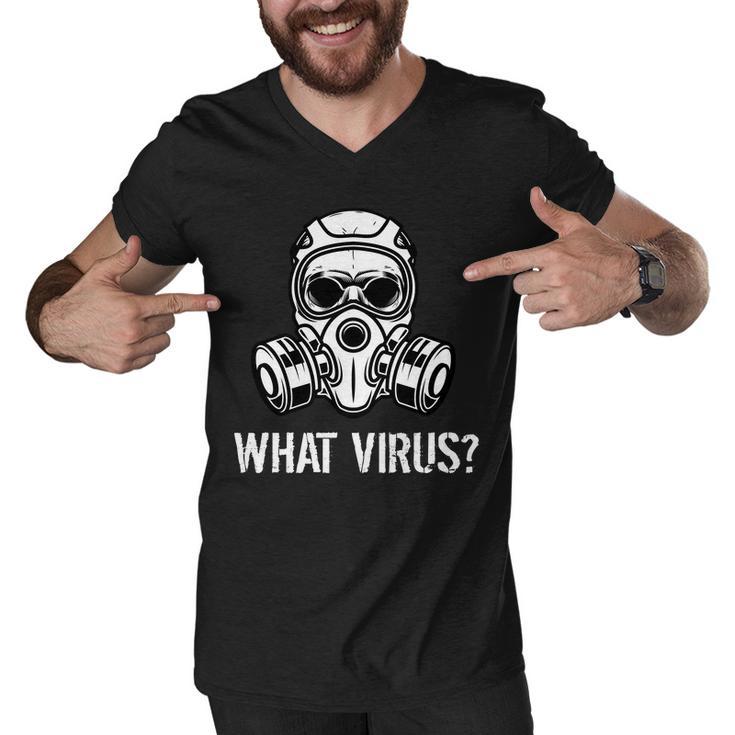 What Virus Funny Gas Mask Men V-Neck Tshirt