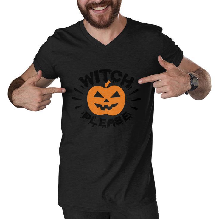 Witch Please Pumpkin Halloween Quote Men V-Neck Tshirt