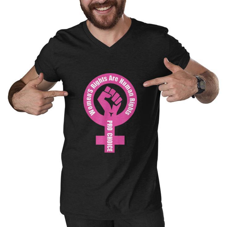 Womens Rights Are Human Rights Pro Choice Men V-Neck Tshirt