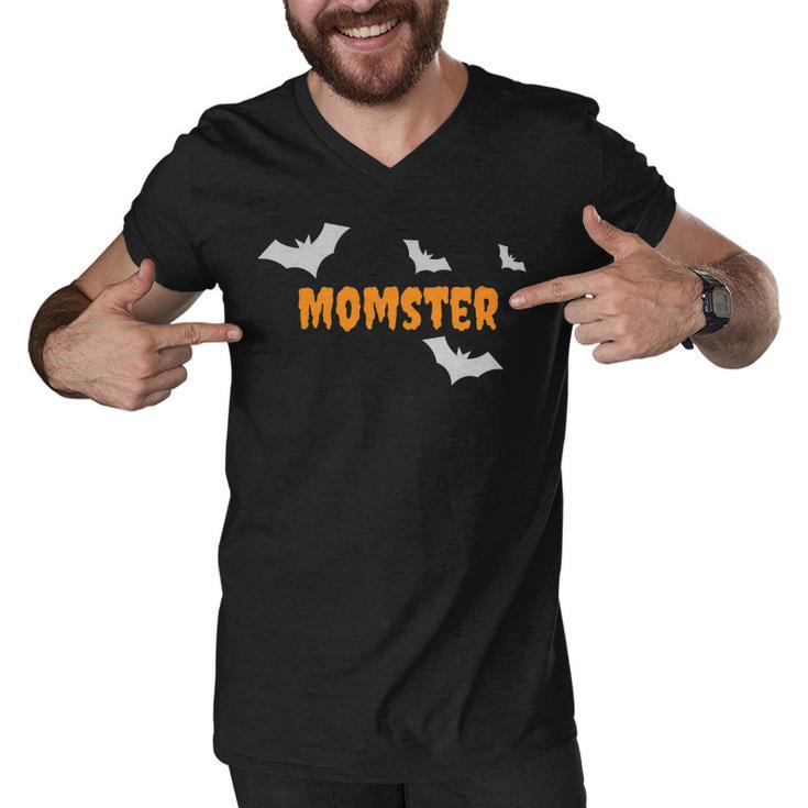 Womens Womens Moms Halloween Momster Men V-Neck Tshirt