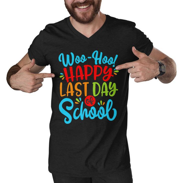 Woo Hoo Happy Last Day Of School Fun Teacher Student V2 Men V-Neck Tshirt