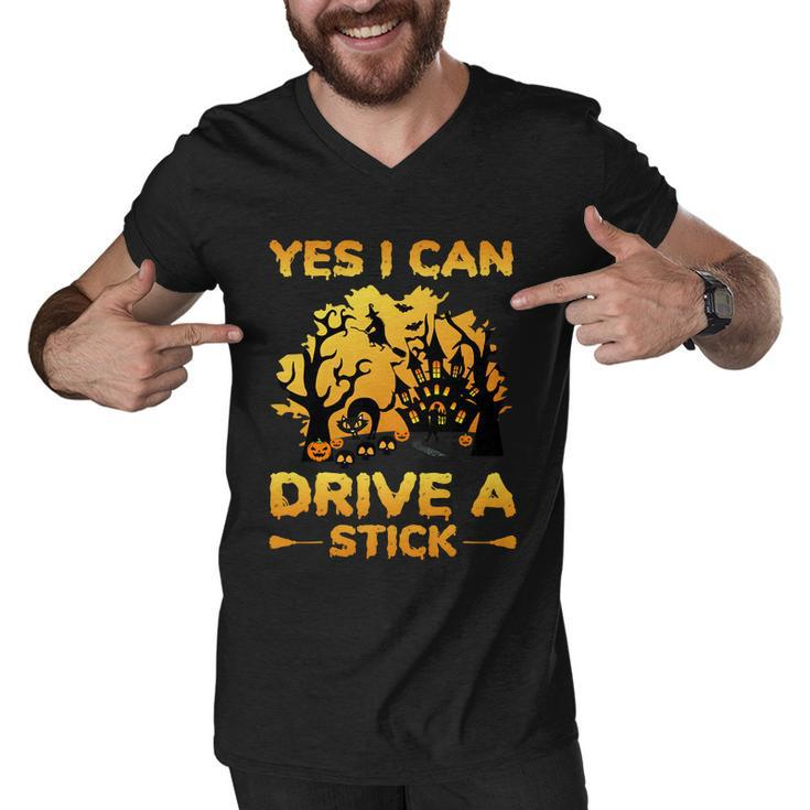 Yes I Can Drive A Stick Halloween Quote Men V-Neck Tshirt