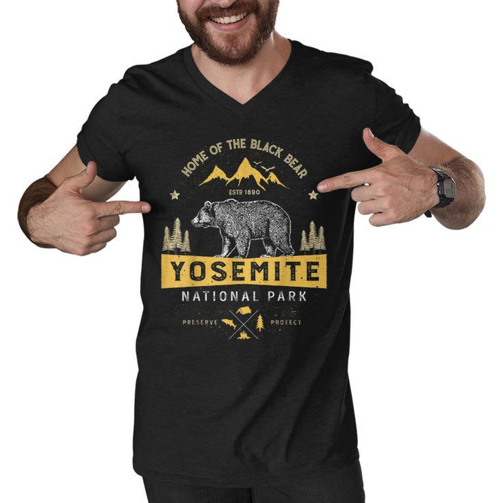 Yosemite National Park T  California Bear Vintage Gifts Men V-Neck Tshirt