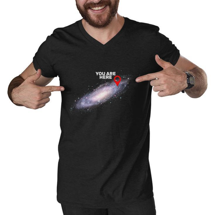 You Are Here Galaxy Tshirt Men V-Neck Tshirt