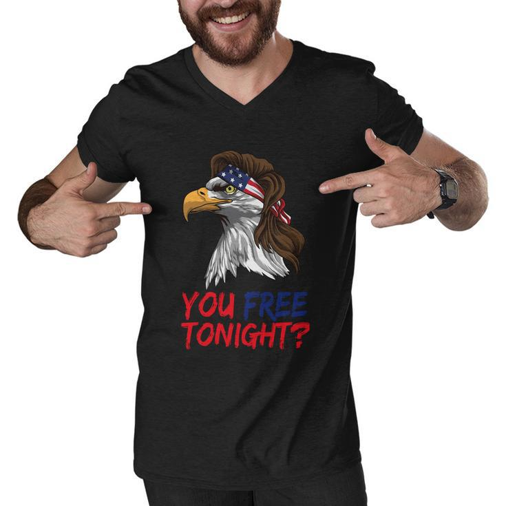 You Free Tonight Bald Eagle Mullet Usa Flag 4Th Of July Gift V3 Men V-Neck Tshirt