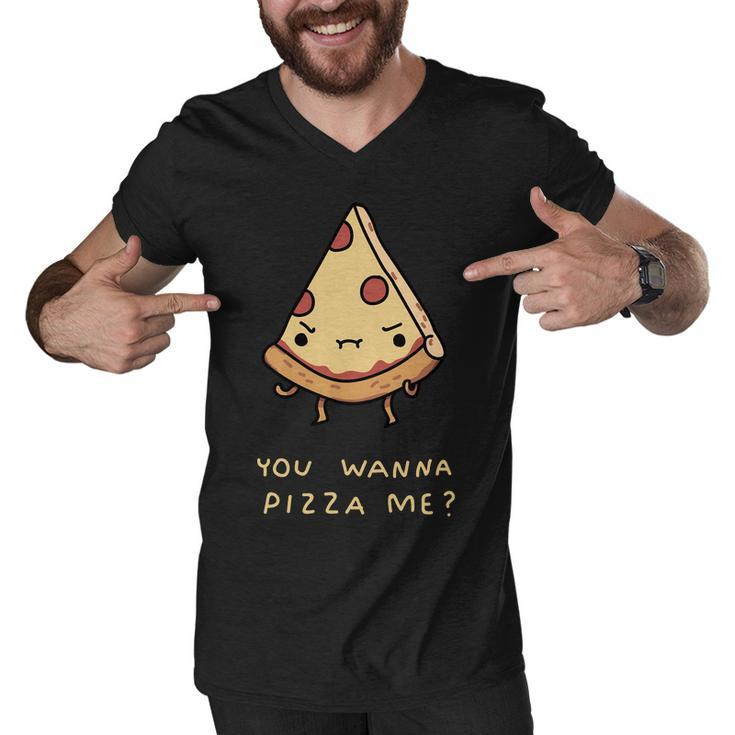 You Wanna Pizza Me V2 Men V-Neck Tshirt