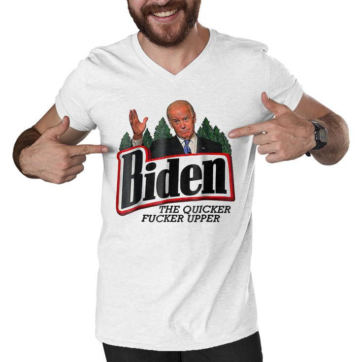 Biden The Quicker Fer Upper  Men V-Neck Tshirt