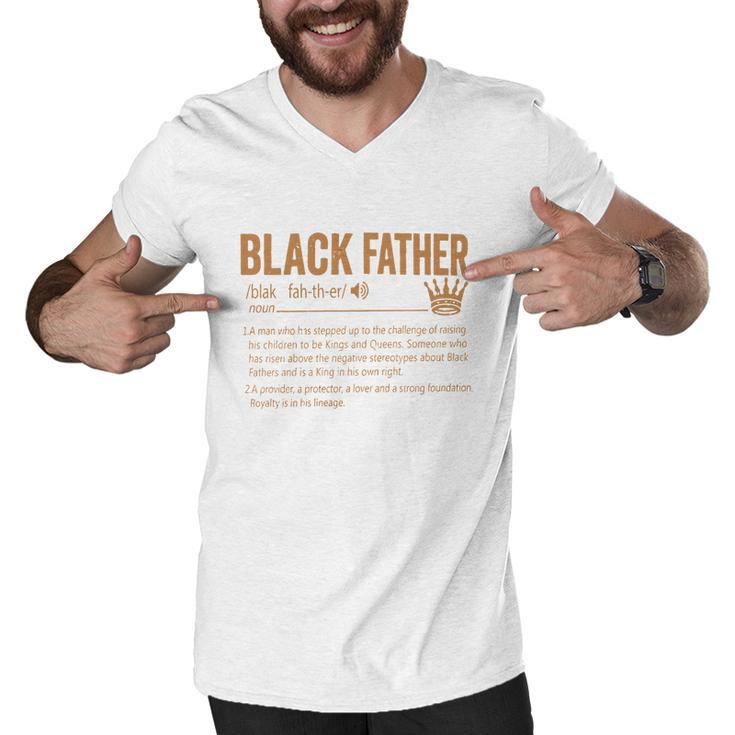Black Father The Man The Myth The Legend Blackfather Dad Daddy Grandpa Grandfath Men V-Neck Tshirt