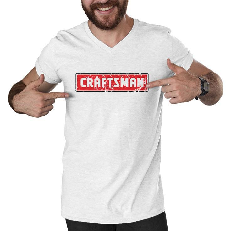 Craftsman Distressed Tshirt Men V-Neck Tshirt