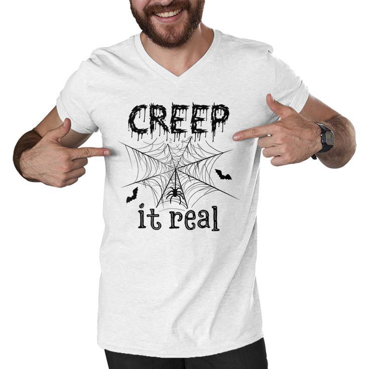 Creep It Real Halloween  Men V-Neck Tshirt