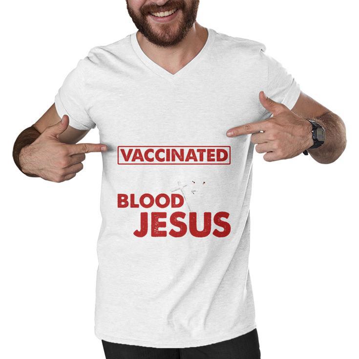 Fully Vaccinated By The Blood Of Jesus Lion God Christian 12 Tshirt Men V-Neck Tshirt