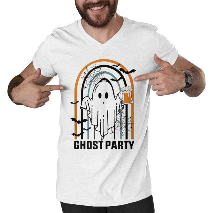 Ghost Party Men Womens Funny Halloween Drinking Beer Party  Men V-Neck Tshirt