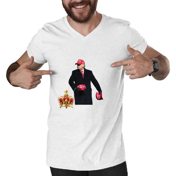 Great Ultra Maga King Anti Biden Trump 2024 Usa Tshirt Men V-Neck Tshirt