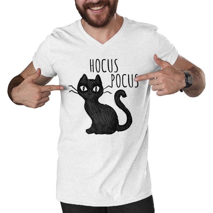 Halloween  For Cat Lovers | Hocus Pocus Black Cat  Men V-Neck Tshirt