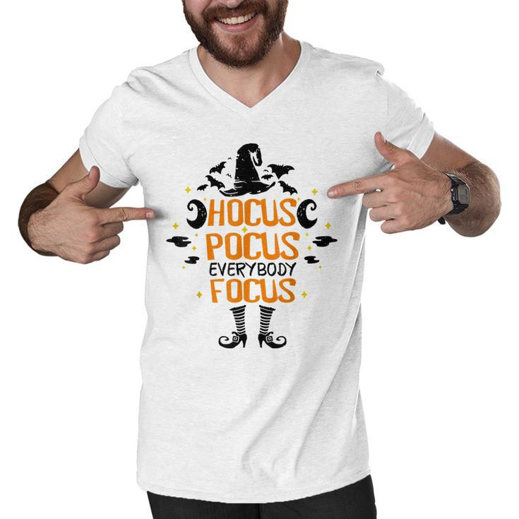 Halloween Hocus Pocus Everybody Focus Funny Teacher Costume  V2 Men V-Neck Tshirt
