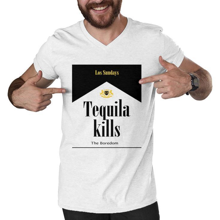 Los Sundays Tequila Kills The Boredom Sunday Club V2 Men V-Neck Tshirt