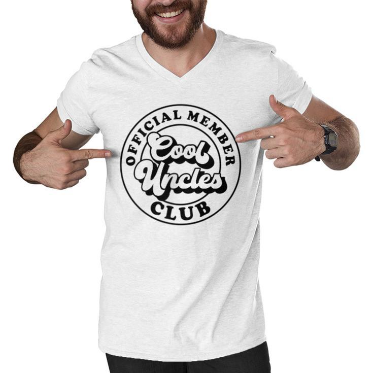Official Member Cool Uncles Club Vintage Fathers Day  Men V-Neck Tshirt