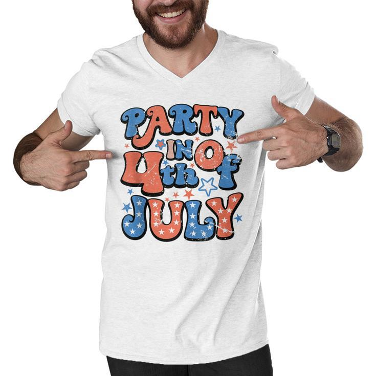 Party In The Usa Fourth Of July  4Th Of July Vintage  Men V-Neck Tshirt
