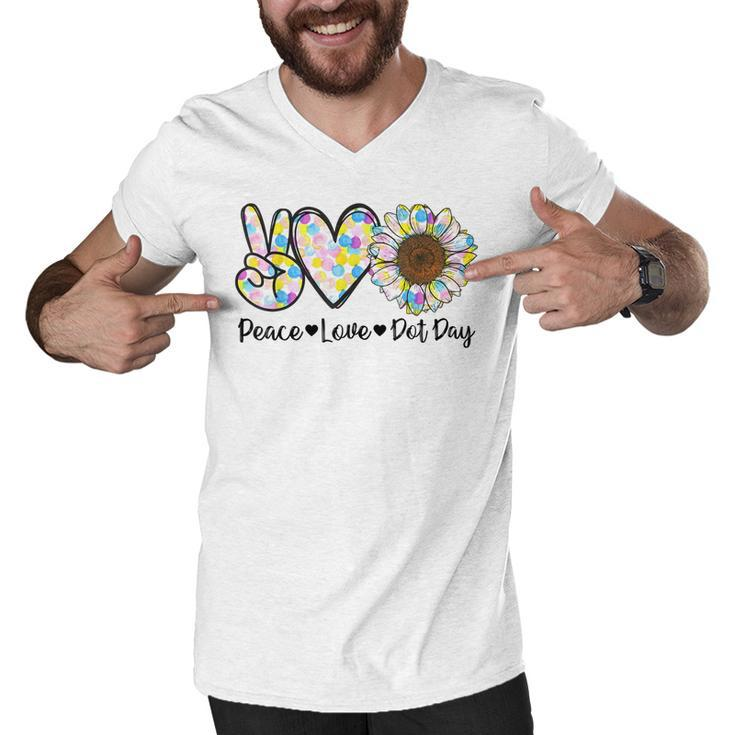 Peace Love International Dot Day Happy Dot Day Colorful  Men V-Neck Tshirt