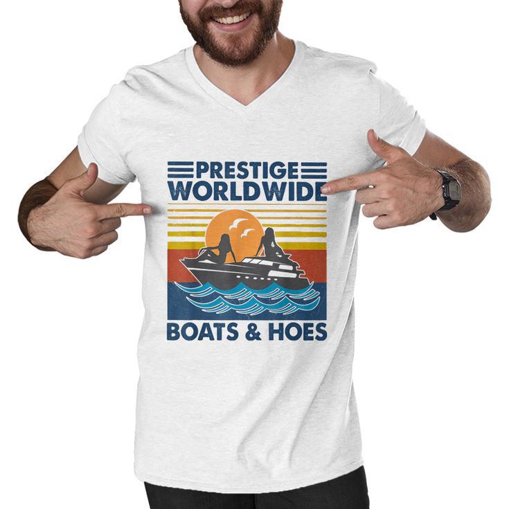 Prestige Worldwide Boats And Hoes Retro Vintage Tshirt Men V-Neck Tshirt