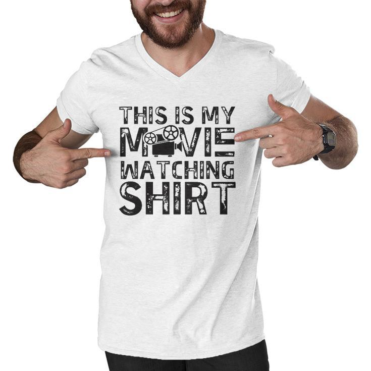This Is My Movie Watching  Family Moving Night Men V-Neck Tshirt